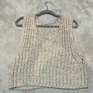 Multicolor Knit Sleeveless Top
